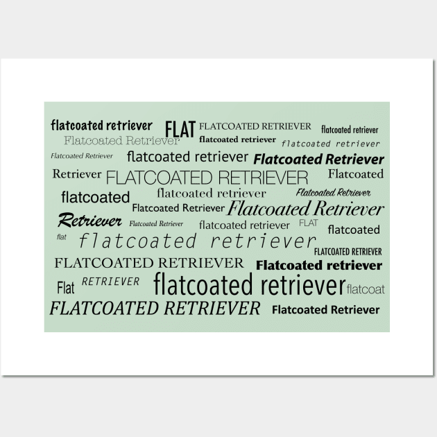 Flatcoated Retriever Word Cloud Wall Art by Tillowin